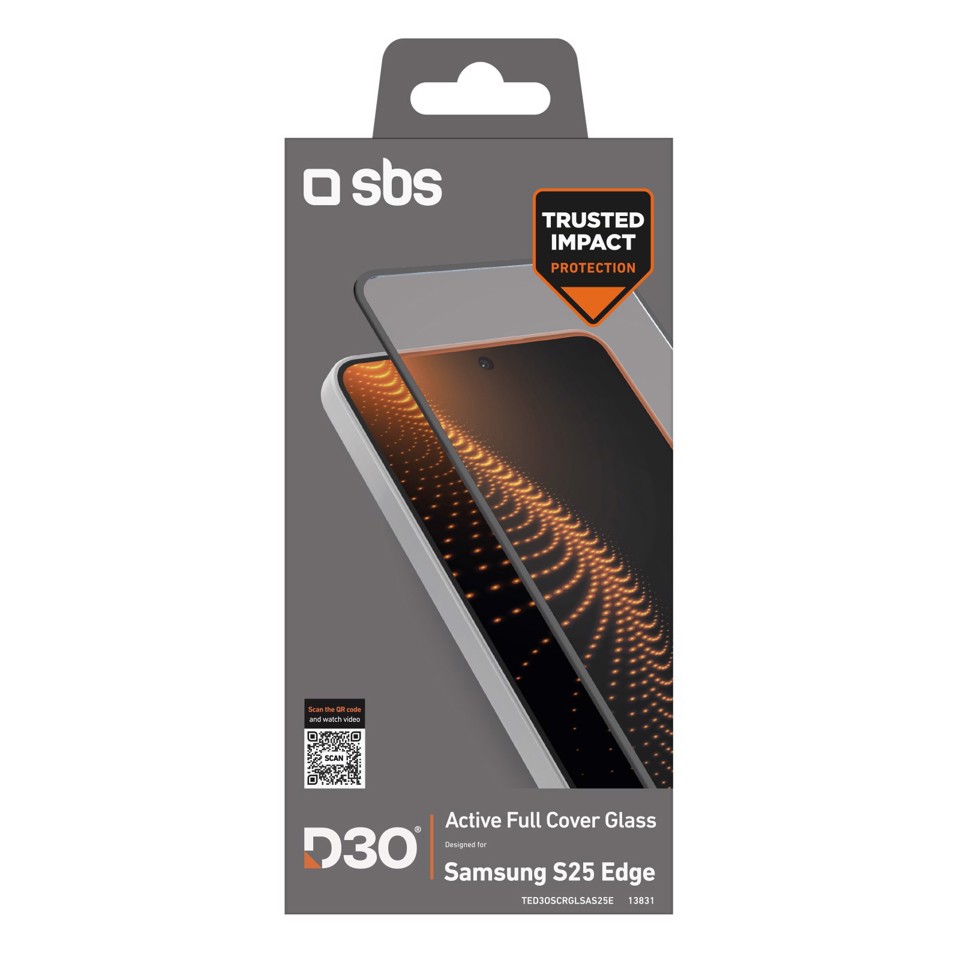 SBS TED3OSCRGLSAS25E Protezione per parte posteriore/schermo Samsung s25 edge 1 pz