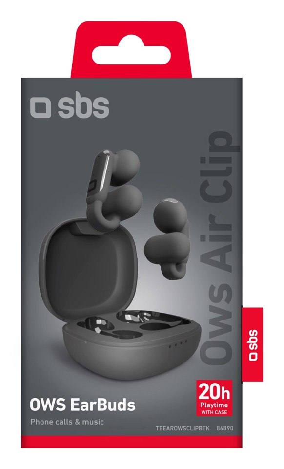 SBS TEEAROWSCLIPBTK cuffia e auricolare clip auricolare Musica e Chiamate Bluetooth Nero