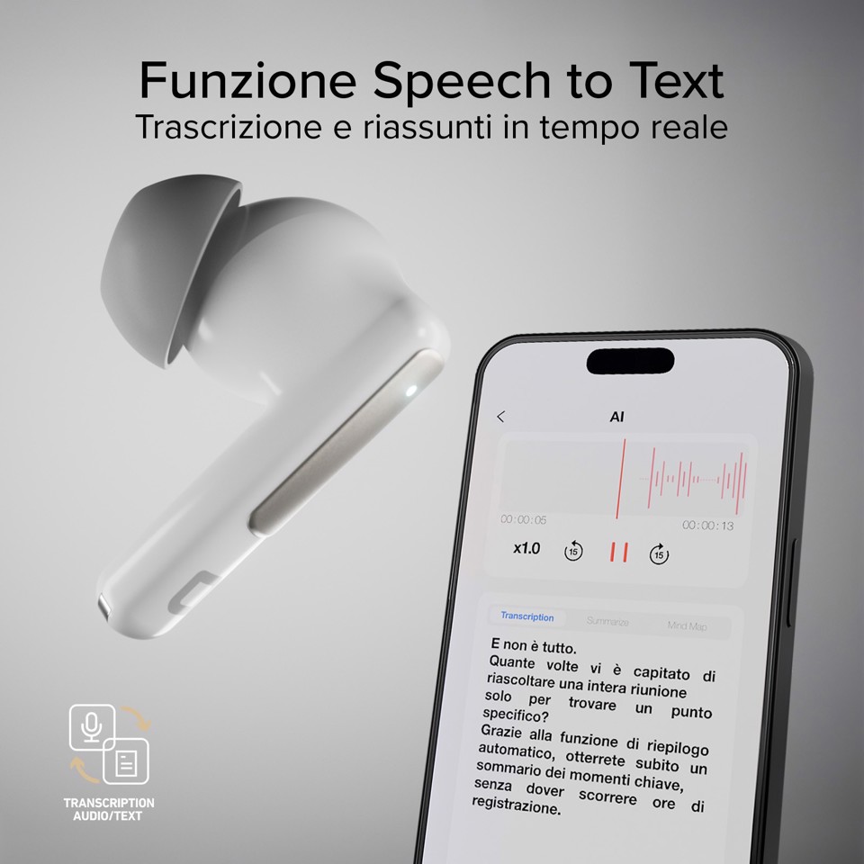 SBS TEEARTWSAIBTW cuffia e auricolare True Wireless Stereo (TWS) In-ear Musica e Chiamate Bianco