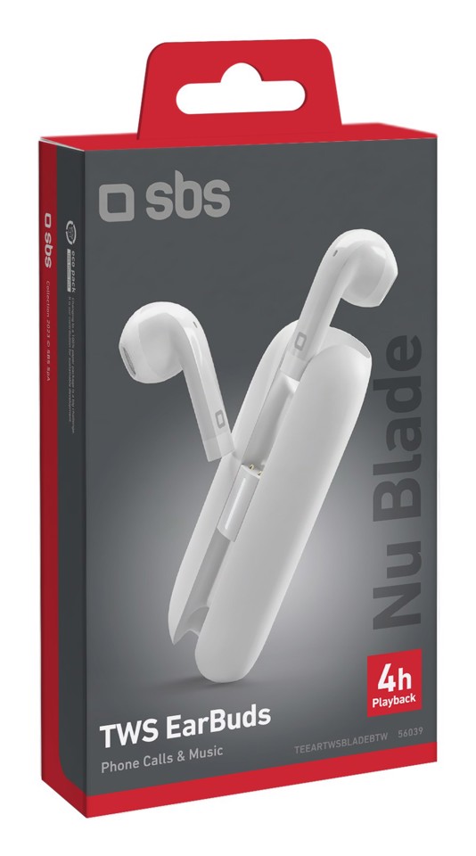 SBS TEEARTWSBLADEBTW cuffia e auricolare True Wireless Stereo (TWS) In-ear Musica e Chiamate Bluetooth Bianco