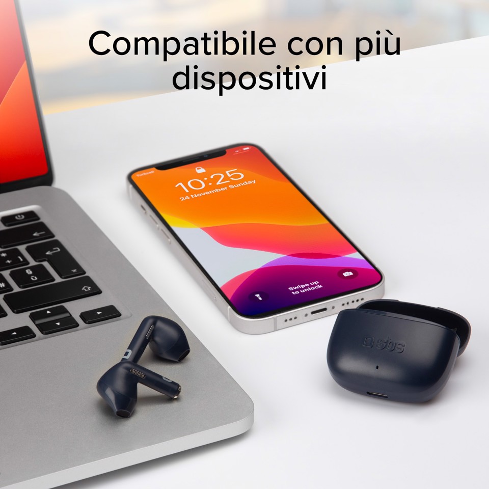 SBS TEEARTWSGOPODSG cuffia e auricolare True Wireless Stereo (TWS) In-ear Musica e Chiamate Bluetooth Grigio