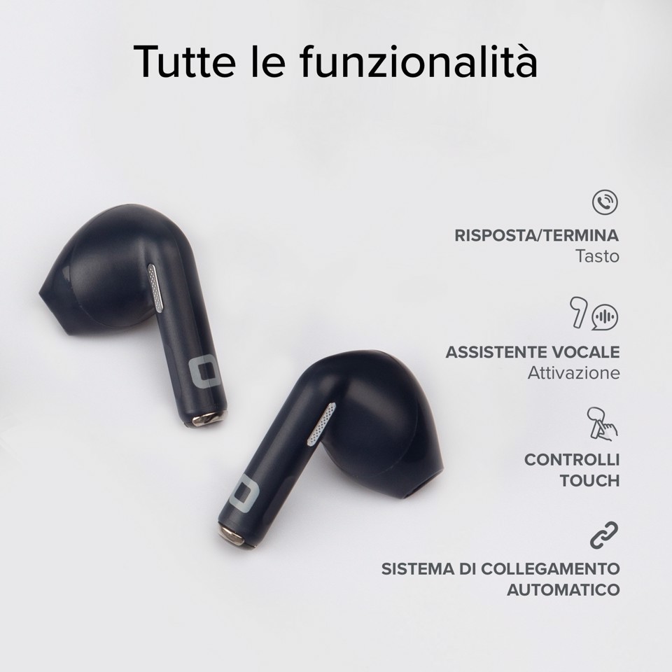 SBS TEEARTWSGOPODSG cuffia e auricolare True Wireless Stereo (TWS) In-ear Musica e Chiamate Bluetooth Grigio