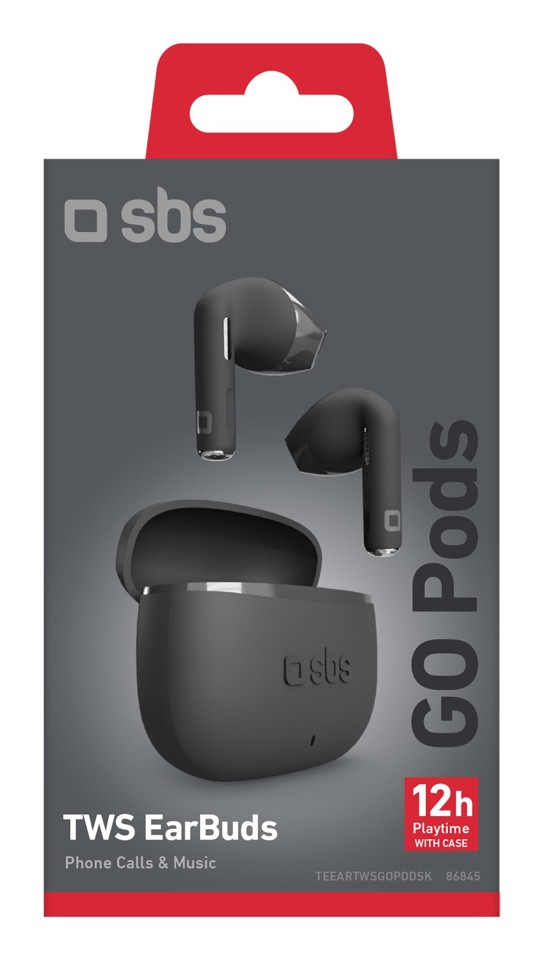SBS TEEARTWSGOPODSK cuffia e auricolare True Wireless Stereo (TWS) In-ear Musica e Chiamate Bluetooth Nero
