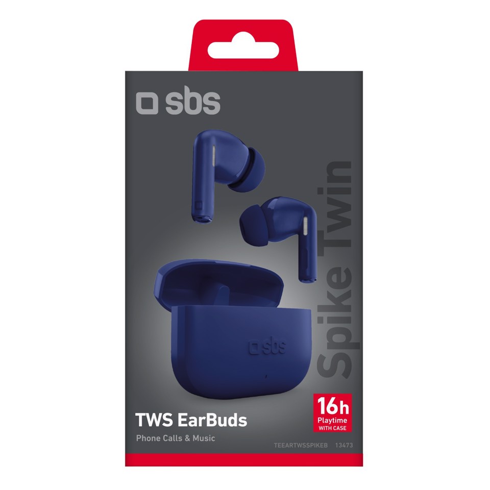 SBS TEEARTWSSPIKEB cuffia e auricolare True Wireless Stereo (TWS) In-ear Musica e Chiamate Blu