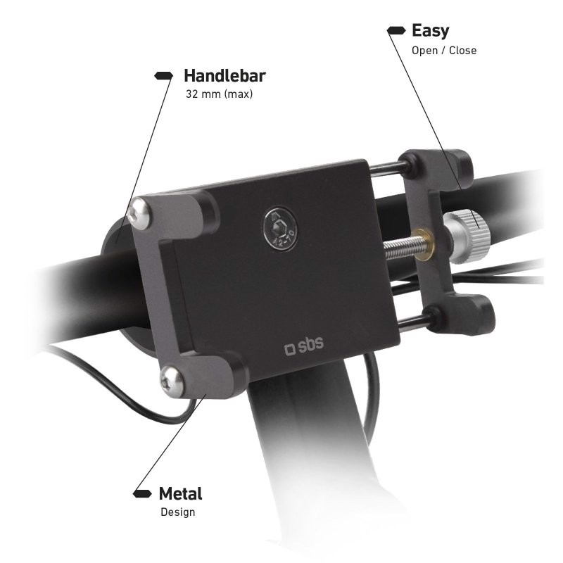 SBS TEERIDEMETAL supporto per personal communication Supporto passivo Telefono cellulare/smartphone Nero