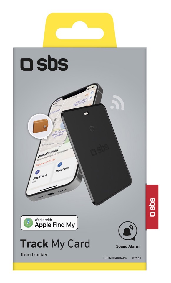 SBS TEFINDCARDAPK localizzatore e cercatore GPS Bagaglio Nero