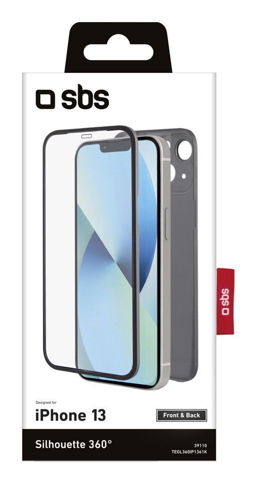 SBS TEGL360IP1361K custodia per cellulare 15,5 cm (6.1") Cover Nero, Trasparente