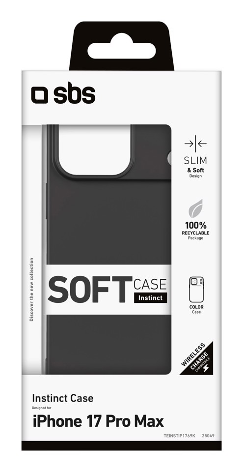 SBS TEINSTIP1769K custodia per cellulare 17,4 cm (6.86") Cover Nero iphone17 promax