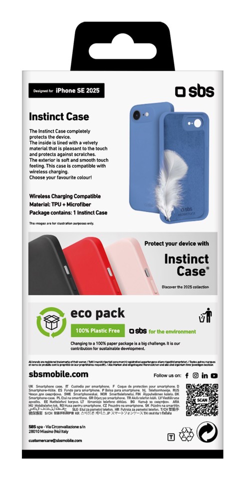 SBS TEINSTIPSE25B custodia per cellulare 15,4 cm (6.06") Cover Blu