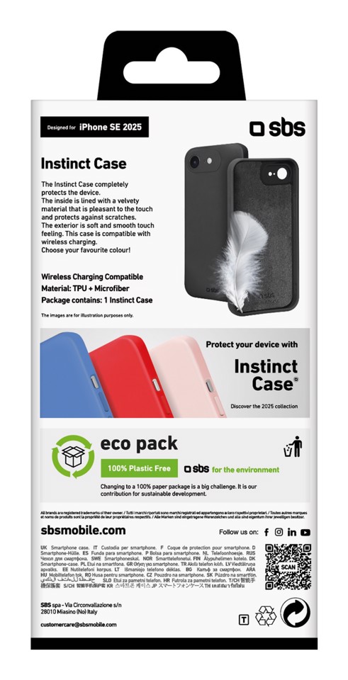 SBS TEINSTIPSE25K custodia per cellulare 15,4 cm (6.06") Cover Nero