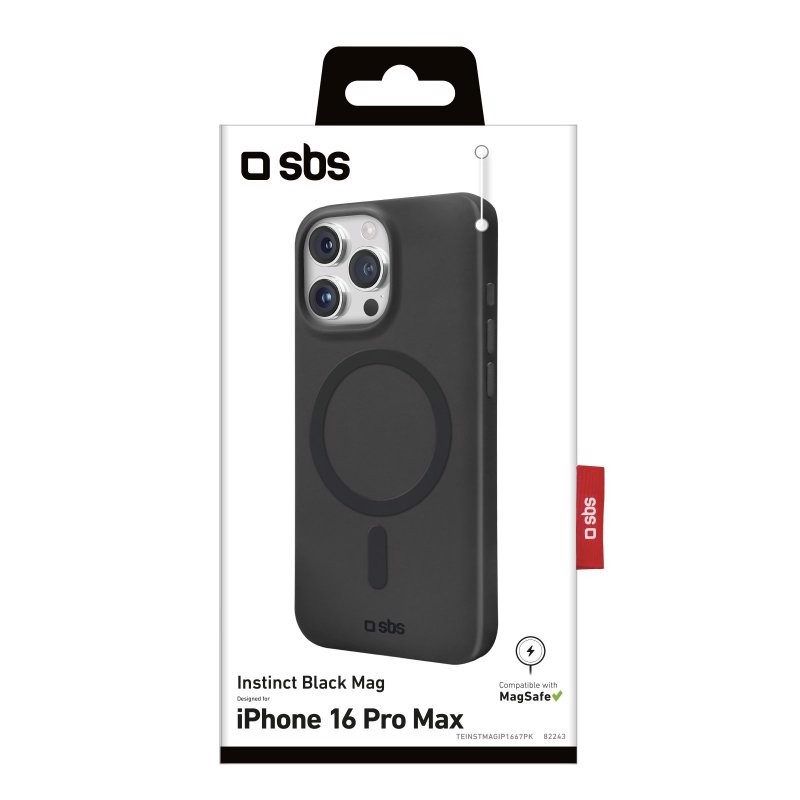 SBS TEINSTMAGIP1667PK Cover Nero iphone 16 pro