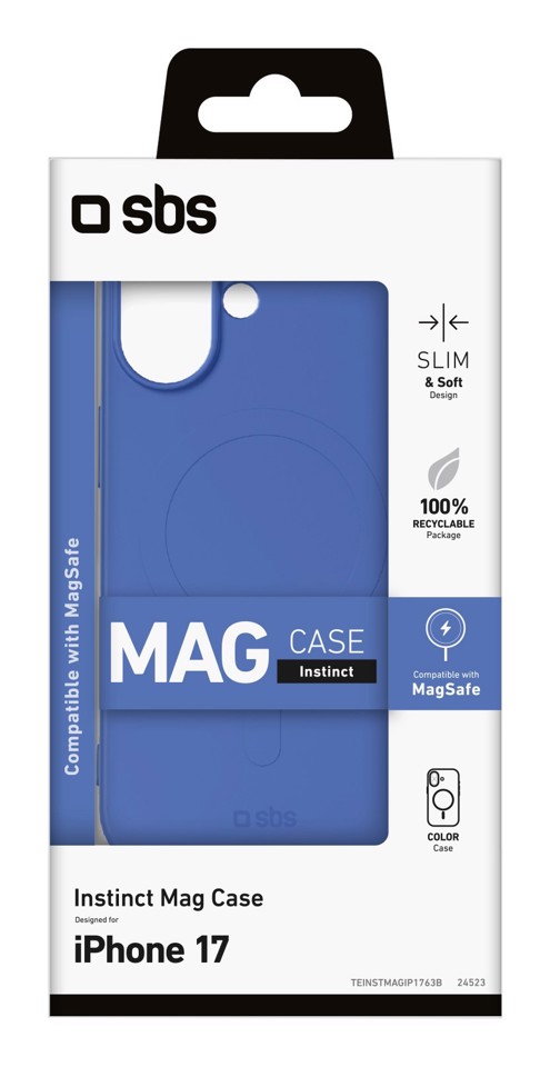 SBS TEINSTMAGIP1763B Cover Blu mag iphone 17