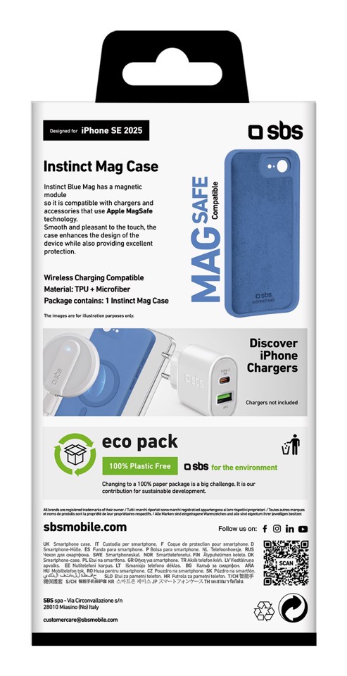 SBS TEINSTMAGIPSE25B custodia per cellulare Cover Blu