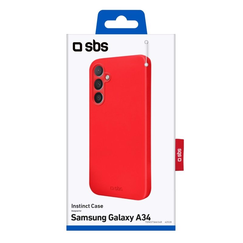 SBS TEINSTSAA34R custodia per cellulare 16,8 cm (6.6") Cover Rosso