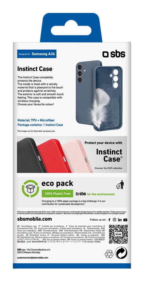 SBS TEINSTSAA36B custodia per cellulare 17 cm (6.7") Cover Blu