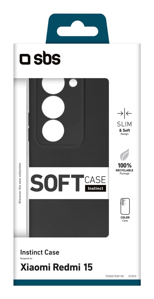 SBS TEINSTXIR15K Cover Nero xiaomi redmi 15,