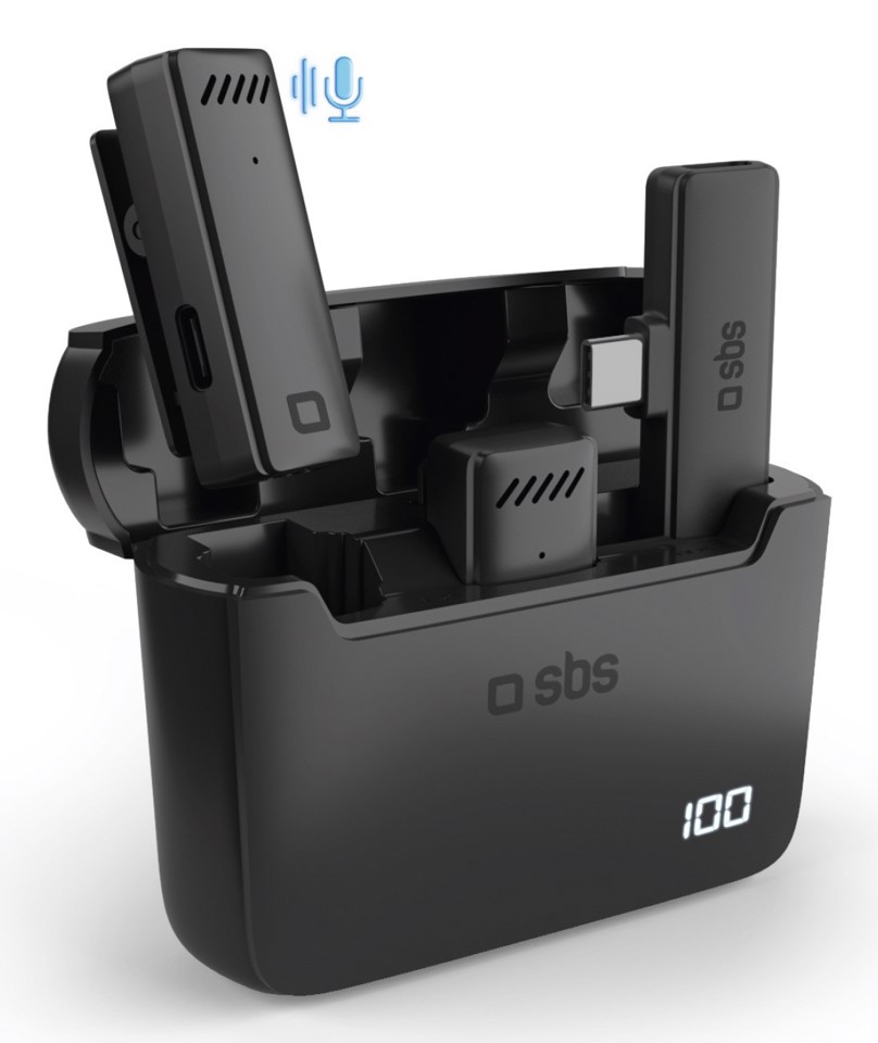SBS TEKITMICCASEBTK microfono Nero Microfono a clip