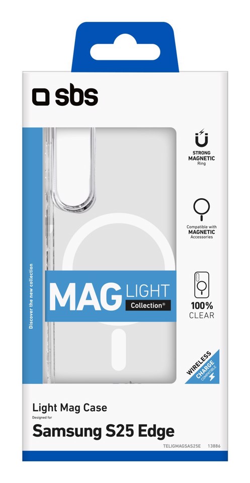 SBS TELIGMAGSAS25E custodia per cellulare 16,9 cm (6.66") Cover Trasparente