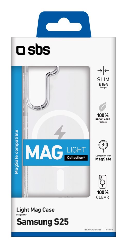 SBS TELIGMAGSAS25T custodia per cellulare 15,8 cm (6.2") Cover Trasparente