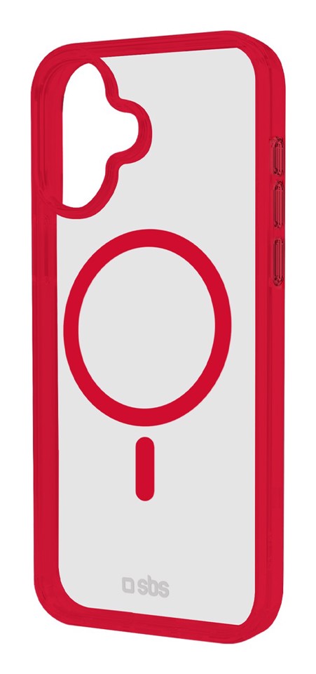 SBS TEMAGCOLIP1661R Cover Rosso, Trasparente iphone 16 magsafe
