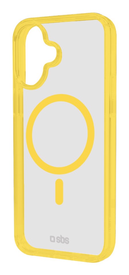 SBS TEMAGCOLIP1661Y Cover Trasparente, Giallo iphone 16 magsafe