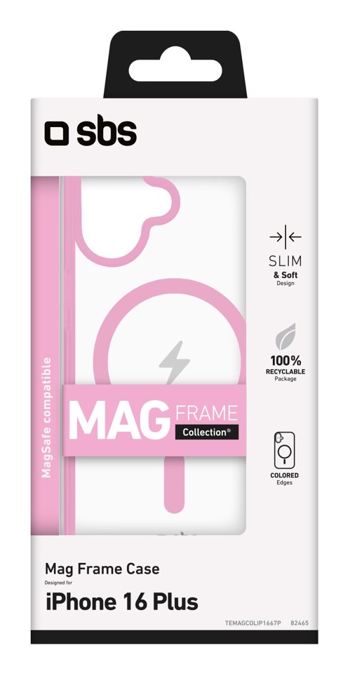 SBS TEMAGCOLIP1667PCover Rosa, Trasparente iphone 16 plus magsafe