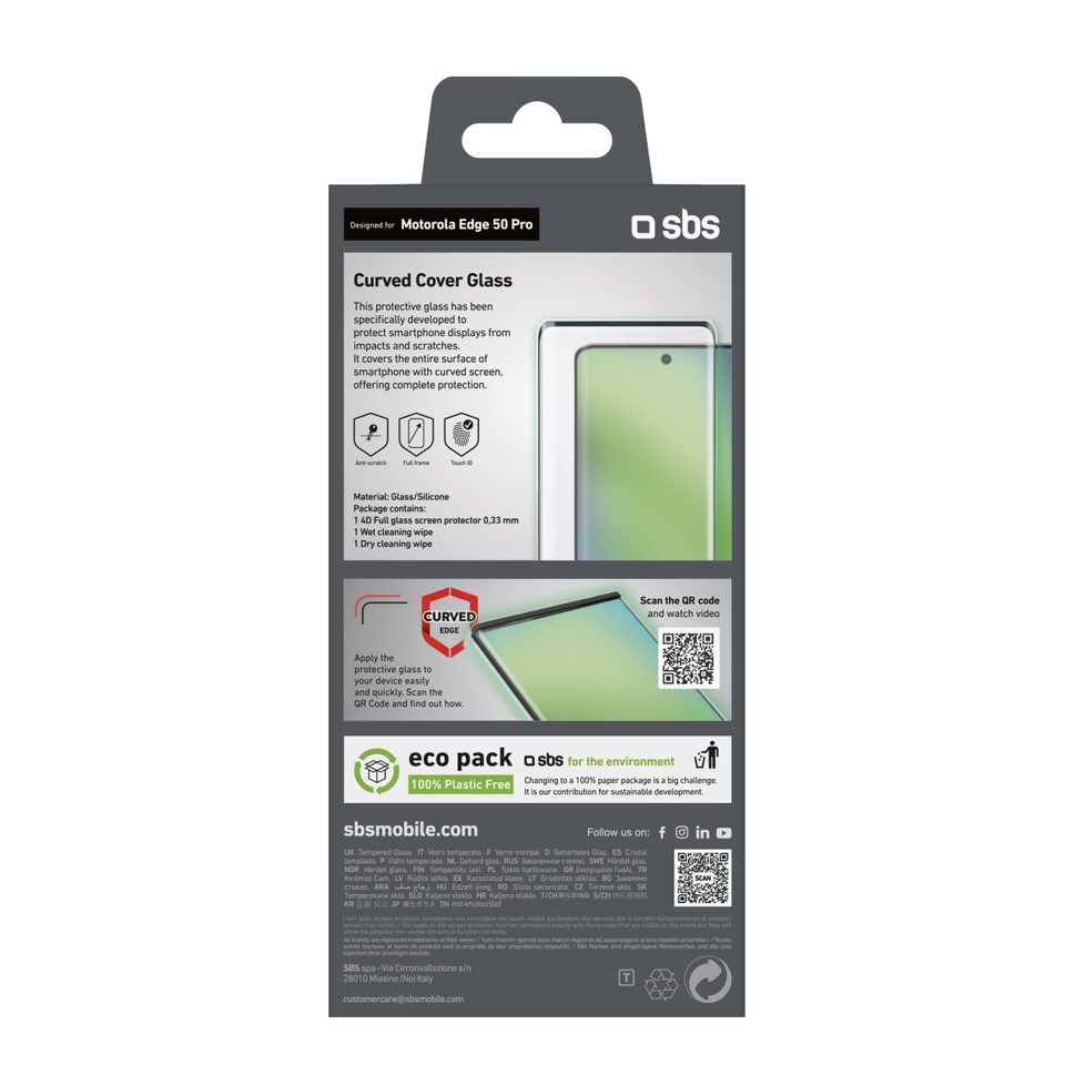 SBS TESCR4DMOE50P Pellicola proteggischermo trasparente Motorola edge 50pro 1 pz