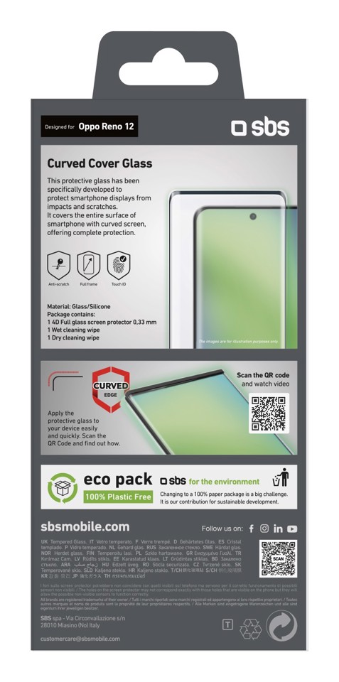 SBS TESCR4DOPR12P Pellicola proteggischermo trasparente Oppo 1 pz