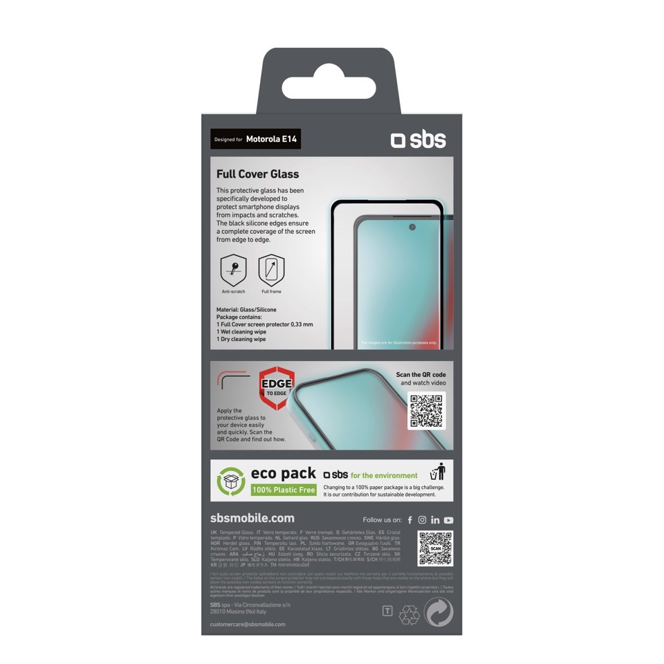SBS TESCRFCMOE14  Pellicola proteggischermo trasparente Motorola e 14 1 pz