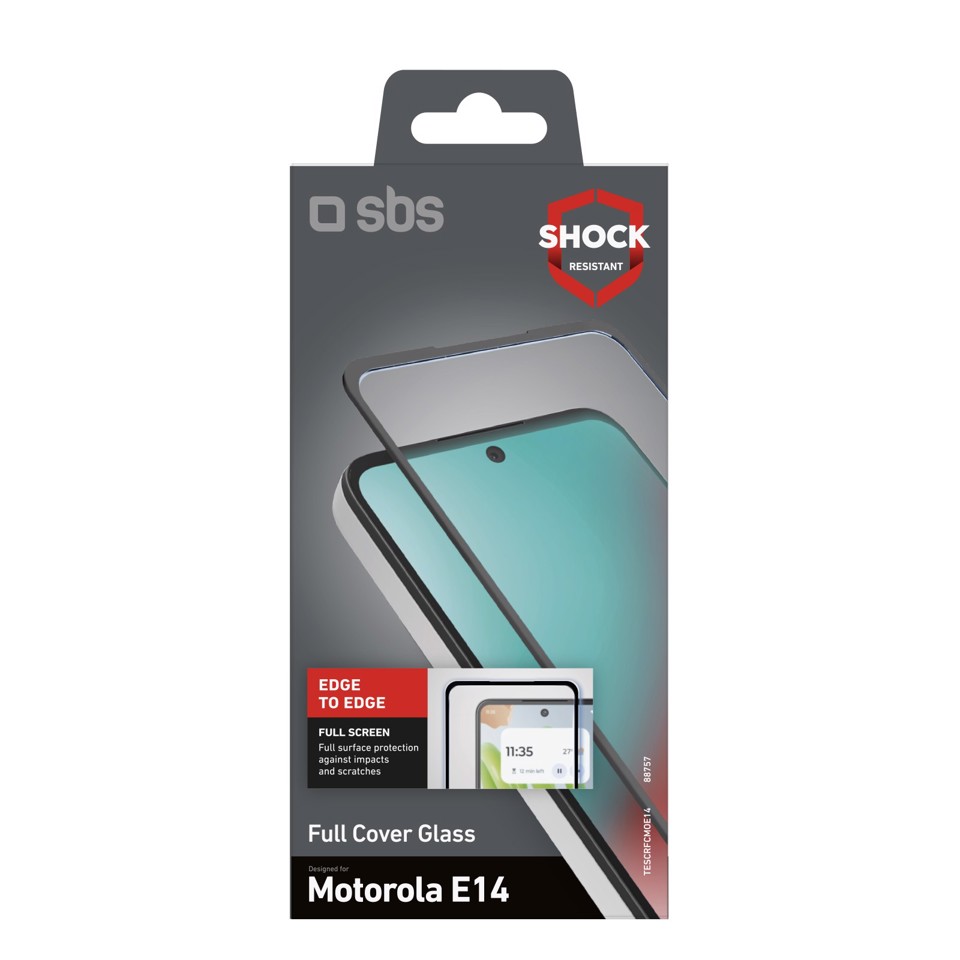 SBS TESCRFCMOE14  Pellicola proteggischermo trasparente Motorola e 14 1 pz