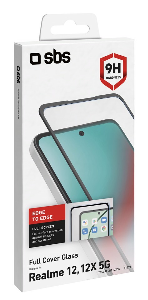 SBS TESCRFCRE12X5G protezione per lo schermo e il retro dei telefoni cellulari Pellicola proteggischermo trasparente Realme 1 pz