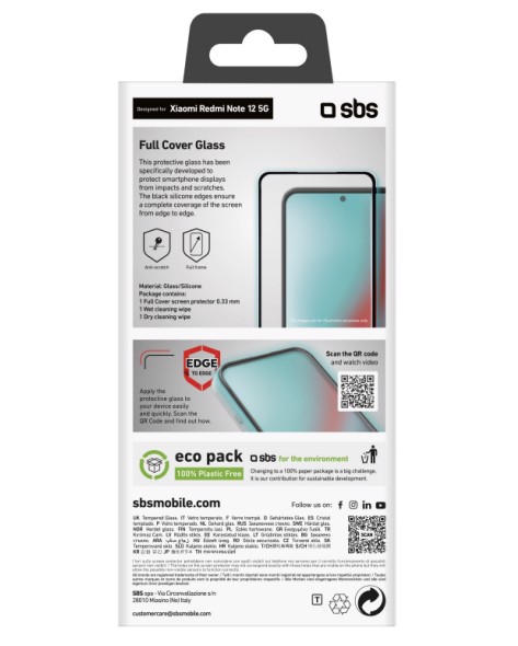 SBS TESCRFCXIRNO125G protezione per lo schermo e il retro dei telefoni cellulari Pellicola proteggischermo trasparente Xiaomi 1 pz