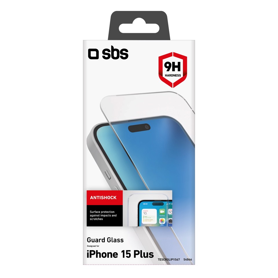 SBS TESCRGLIP1567 Pellicola proteggischermo trasparente iphone 15plus 1 pz