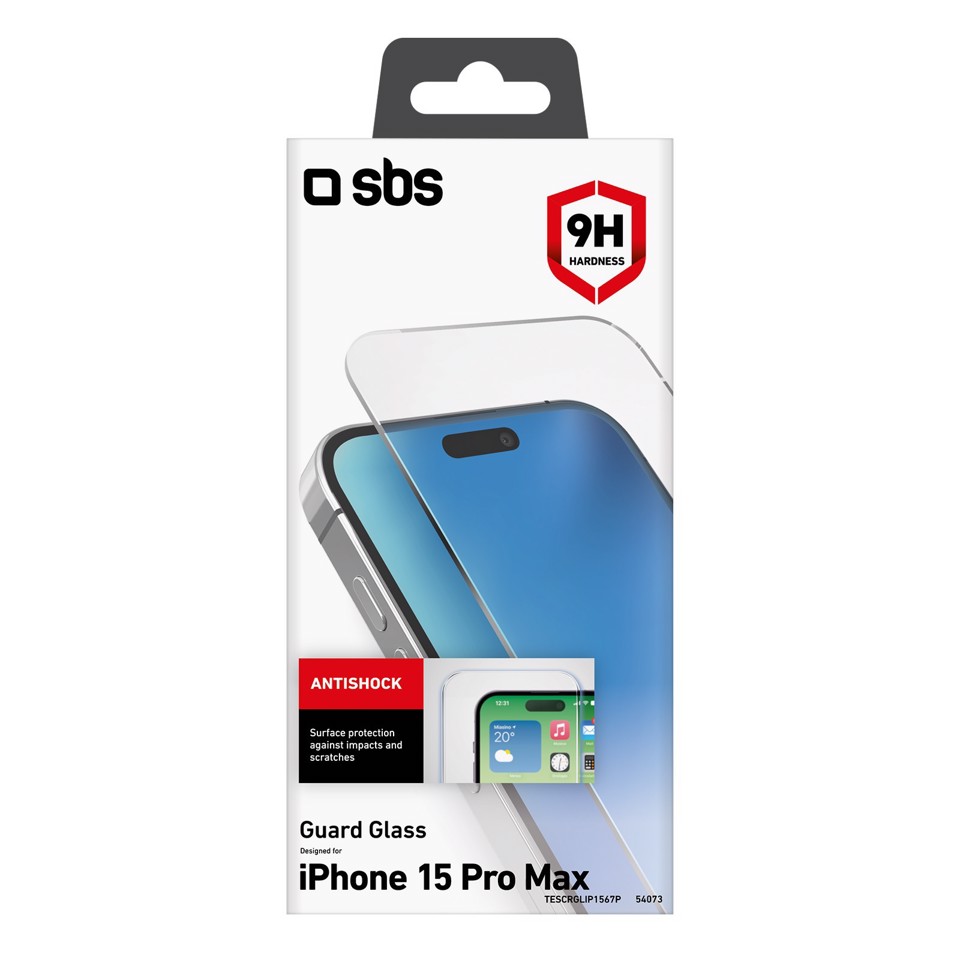 SBS TESCRGLIP1567P protezione per lo schermo e il retro dei telefoni cellulari Pellicola proteggischermo trasparente Apple 1 pz