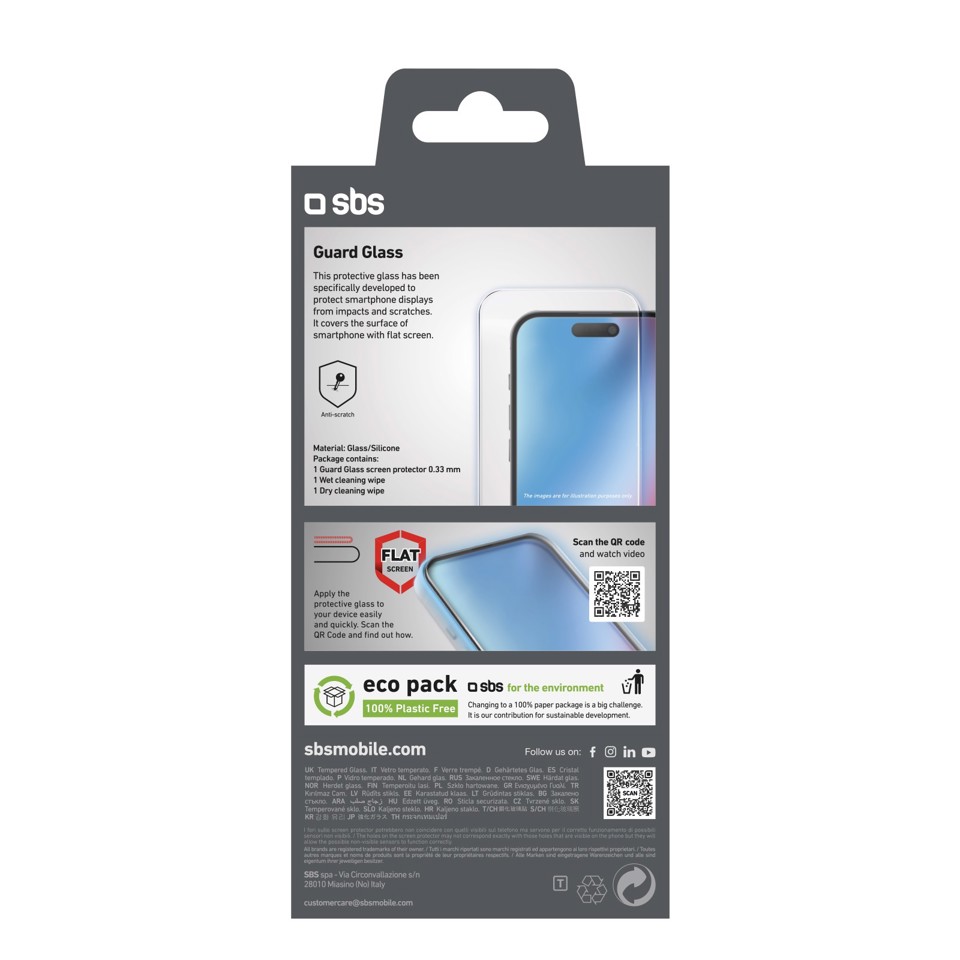 SBS TESCRGLIP1667P Pellicola proteggischermo trasparente iphone 16 pro max 1 pz