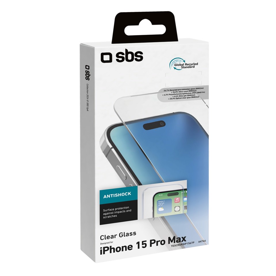 SBS TESCRGRSIP1567P Pellicola proteggischermo trasparente iphone 15 pro 1 pz