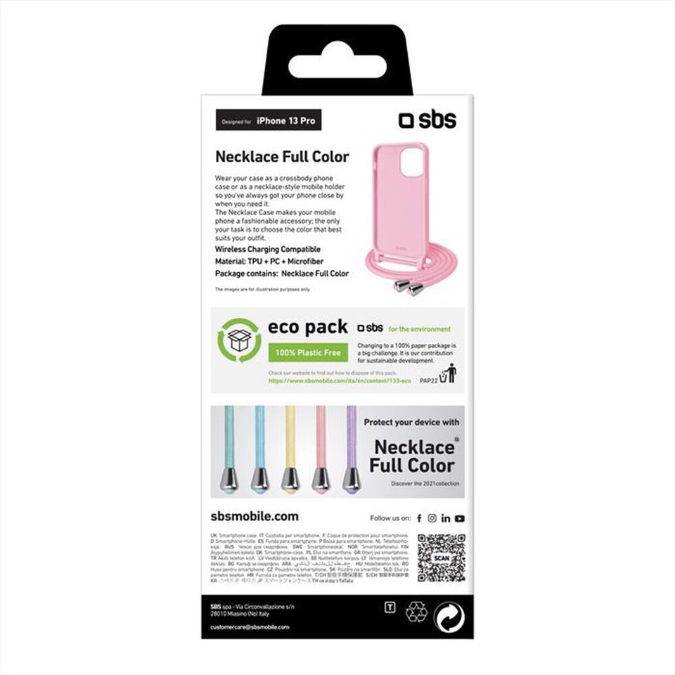 SBS TESCROPEFULLIP13PP custodia per cellulare 15,5 cm (6.1") Cover Rosa