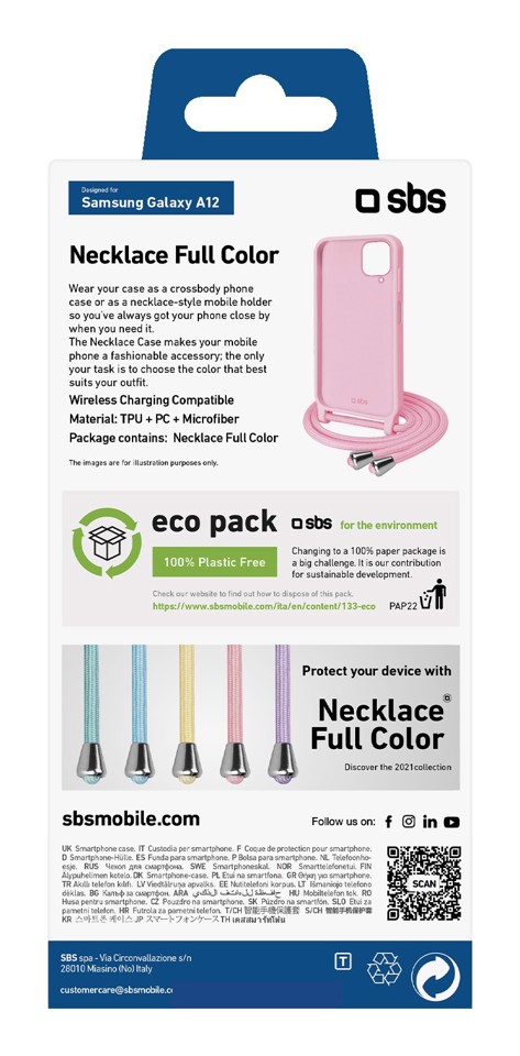 SBS TESCROPEFULLSAA12P custodia per cellulare 16,5 cm (6.5") Cover Rosa