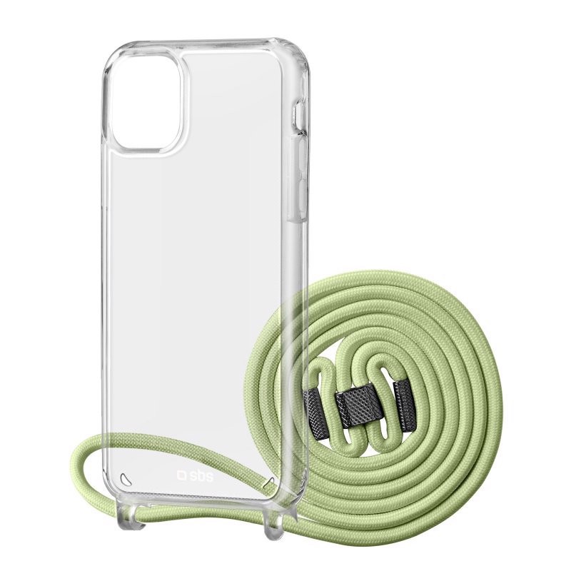 SBS TESCROPEIP13G custodia per cellulare 15,5 cm (6.1") Cover Verde, Trasparente