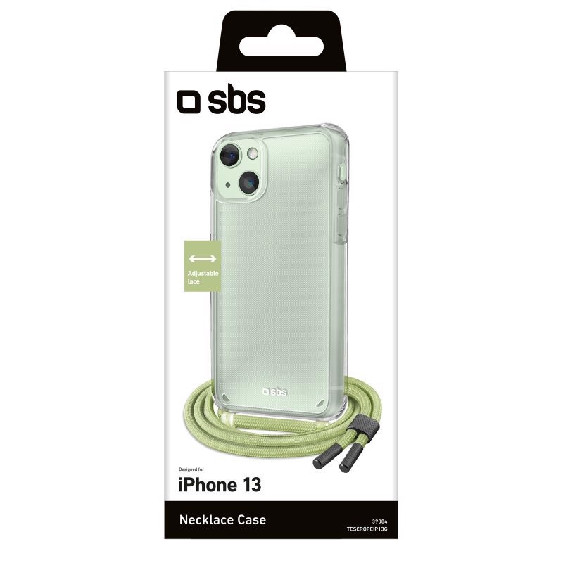 SBS TESCROPEIP13G custodia per cellulare 15,5 cm (6.1") Cover Verde, Trasparente