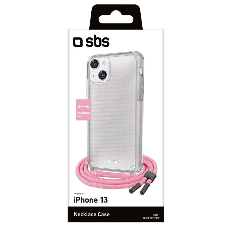 SBS TESCROPEIP13P custodia per cellulare 15,5 cm (6.1") Cover Rosa, Trasparente