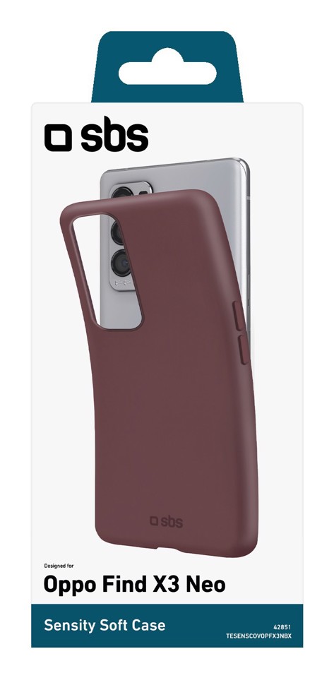 SBS TESENSCOVOPFX3NBX custodia per cellulare 16,6 cm (6.55") Cover Bordeaux