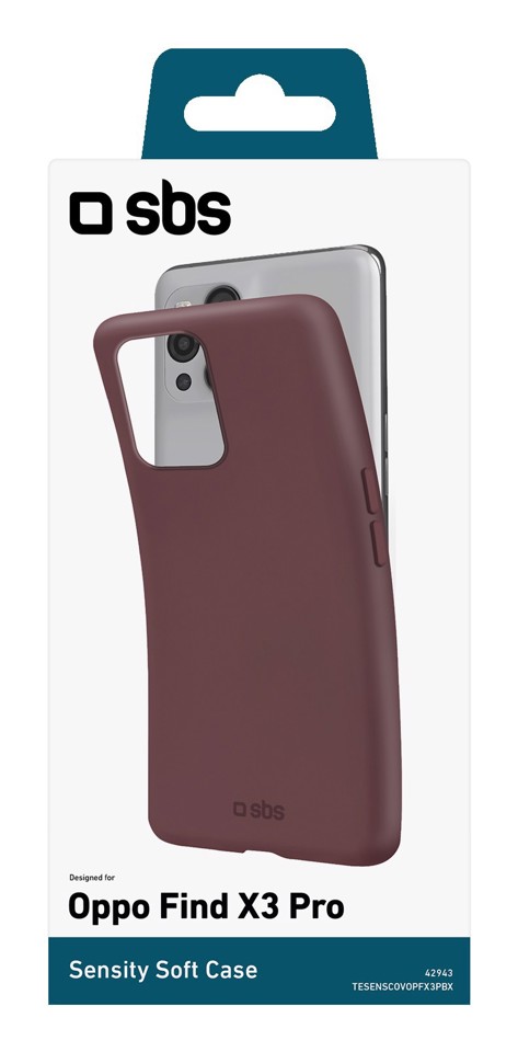 SBS TESENSCOVOPFX3PBX custodia per cellulare 17 cm (6.7") Cover Bordeaux