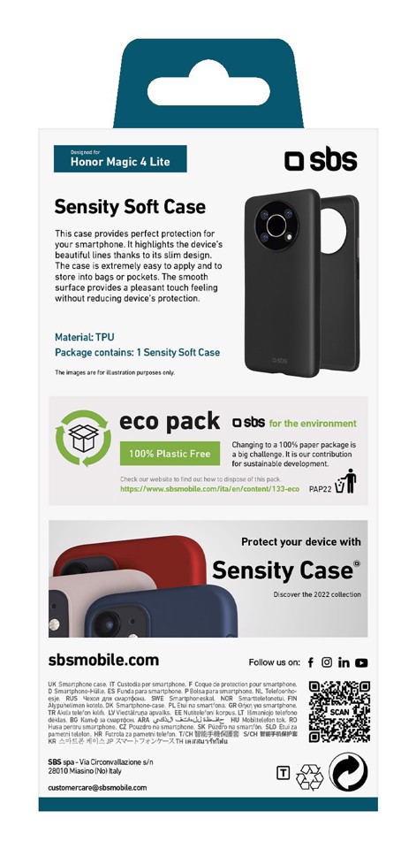 SBS TESENSHOM4LK custodia per cellulare 17,3 cm (6.81") Cover Nero