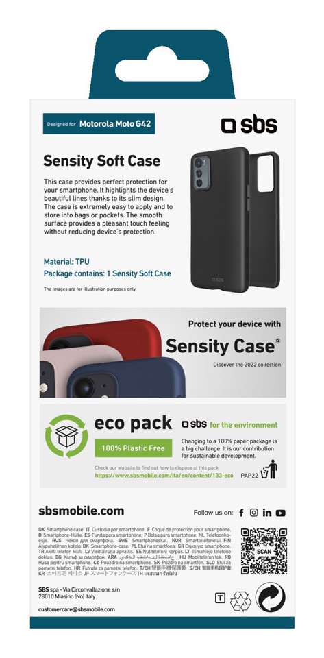 SBS TESENSMOG42K custodia per cellulare 16,3 cm (6.4") Cover Nero