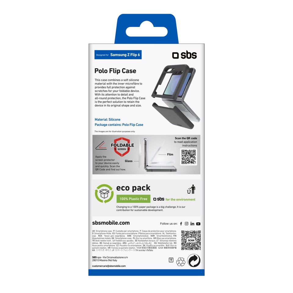 SBS TESILCOVSAZFLIP6K Cover Nero samsung z flip6