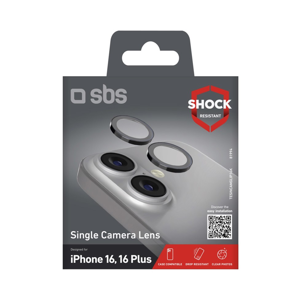 SBS TESINCAMGLIP16K  Protezione per obiettivo della fotocamera iphone16/16plus 1 pz