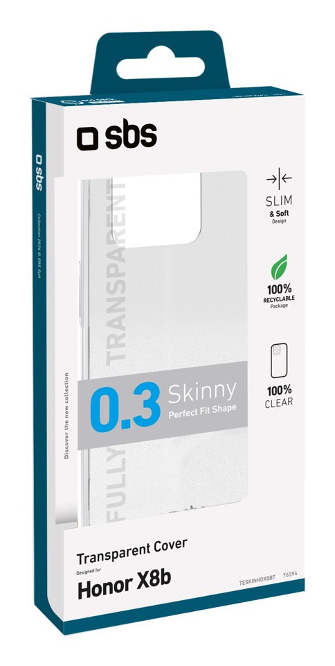 SBS TESKINHOX8BT custodia per cellulare 17 cm (6.7") Cover Trasparente