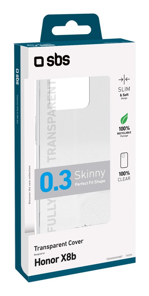 SBS TESKINHOX8BT Custodia sottile Trasparente honor  X8B