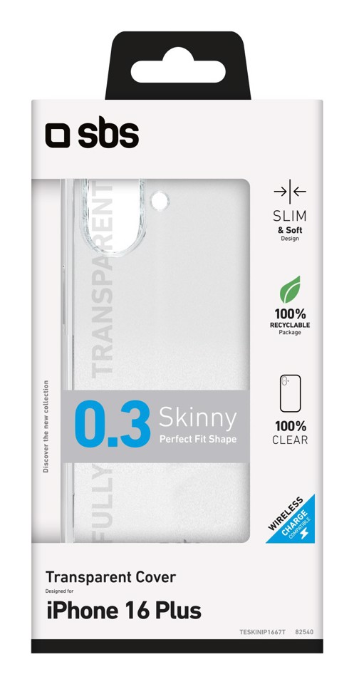 SBS TESKINIP1667T custodia per cellulare 17 cm (6.7") Cover Trasparente